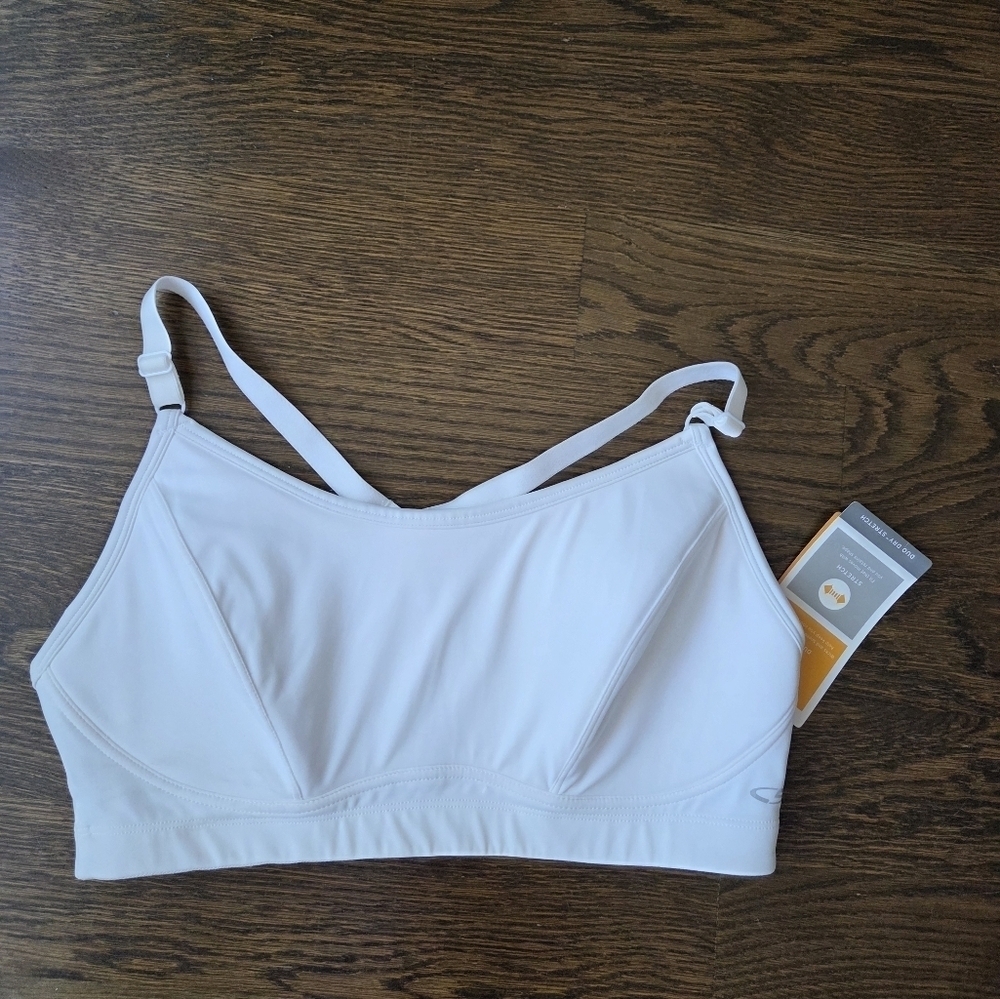 NWT Champion Women's White Sports Bra Sz.38c(d10)